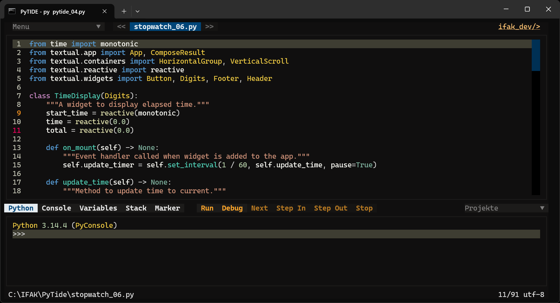 pytide_screen